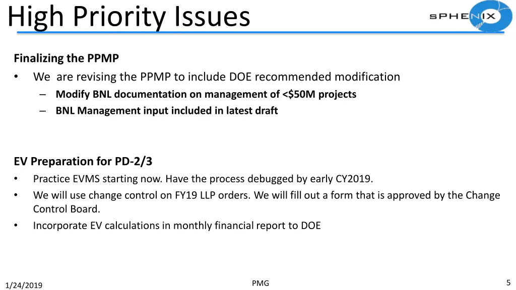 high priority issues