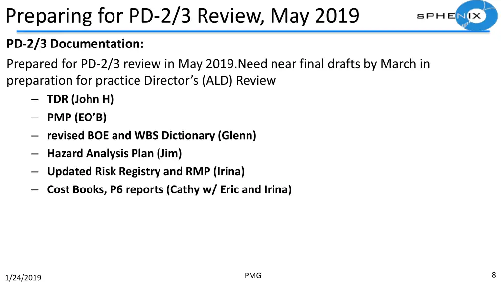 preparing for pd 2 3 review may 2019