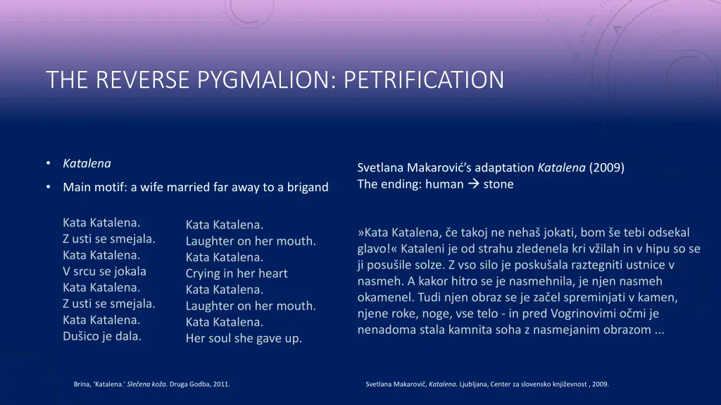 the reverse pygmalion petrification