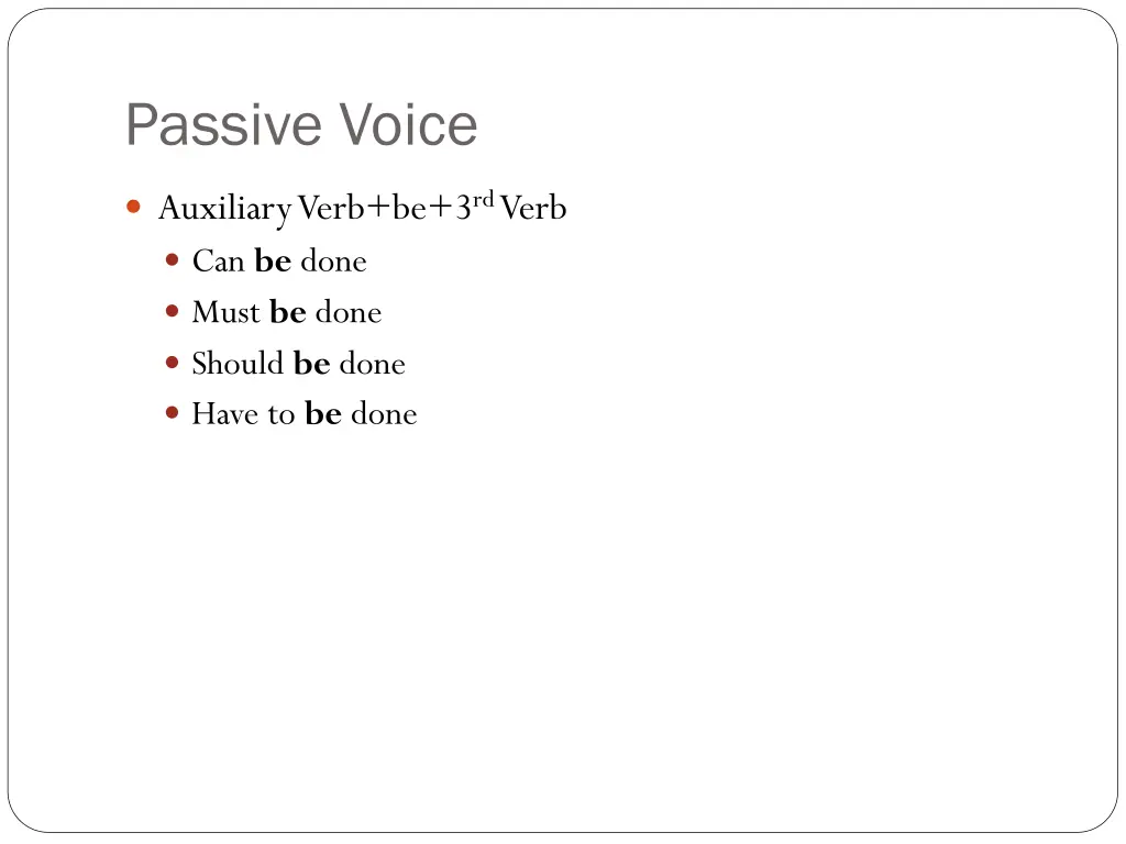 passive voice 1