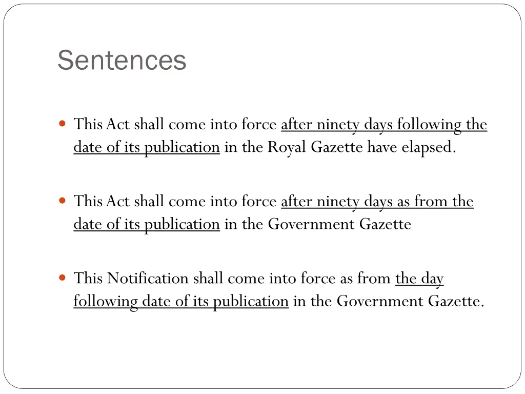 sentences