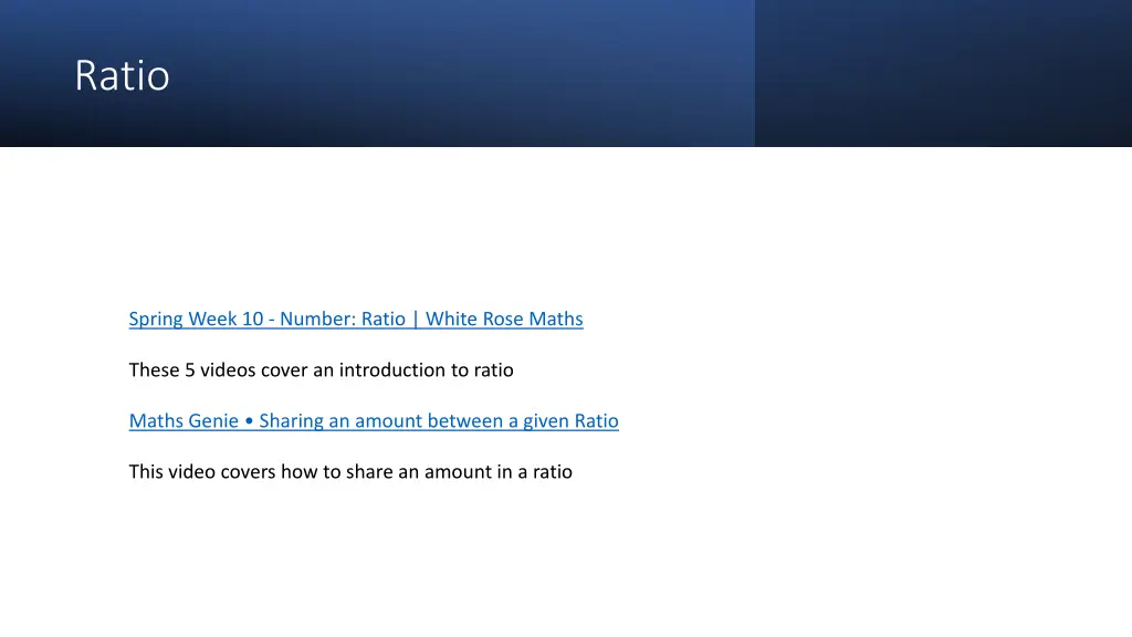 ratio