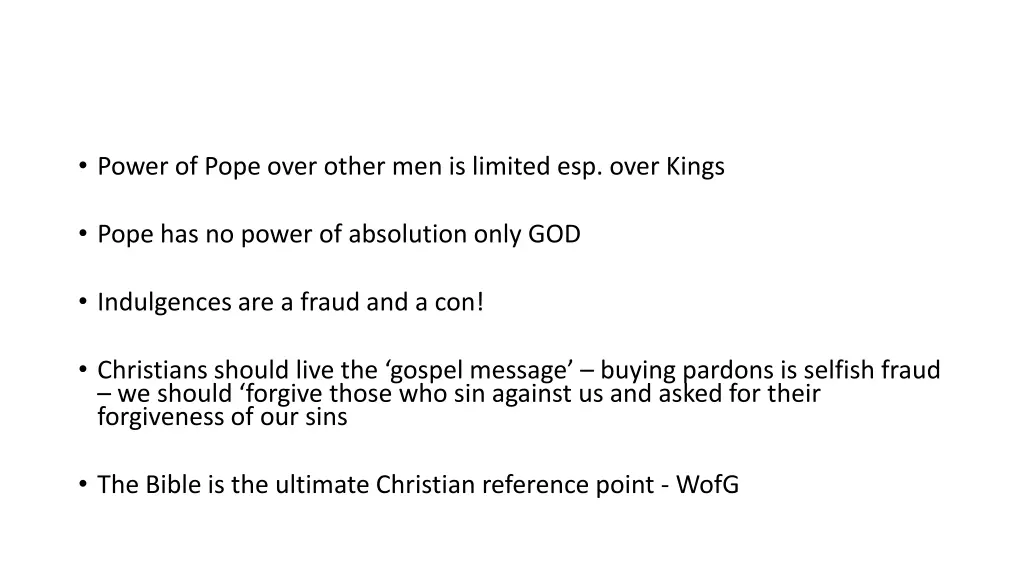 power of pope over other men is limited esp over