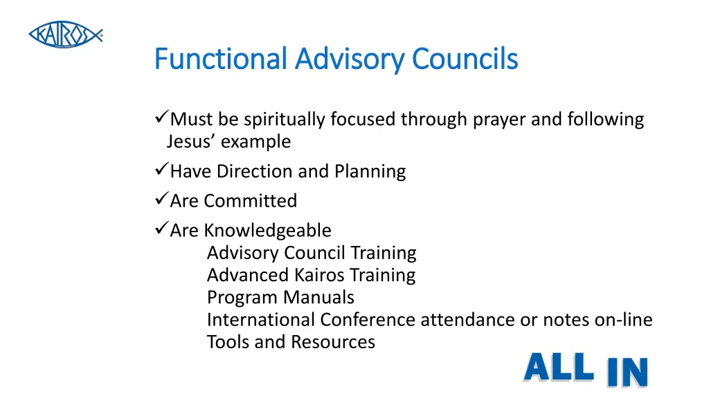 functional advisory councils functional advisory