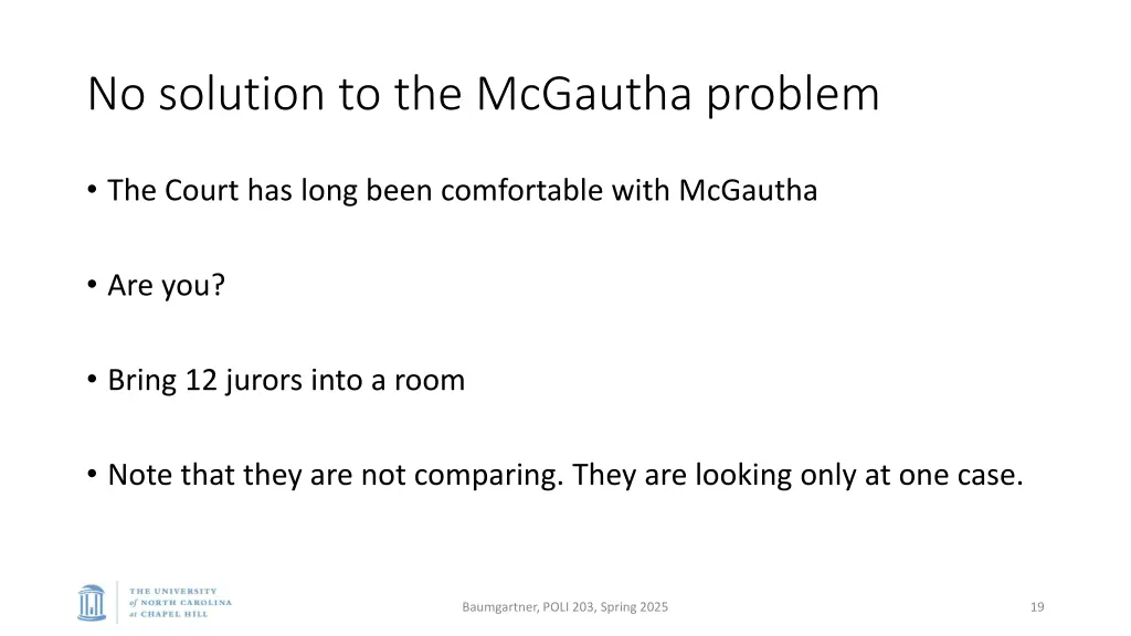 no solution to the mcgautha problem