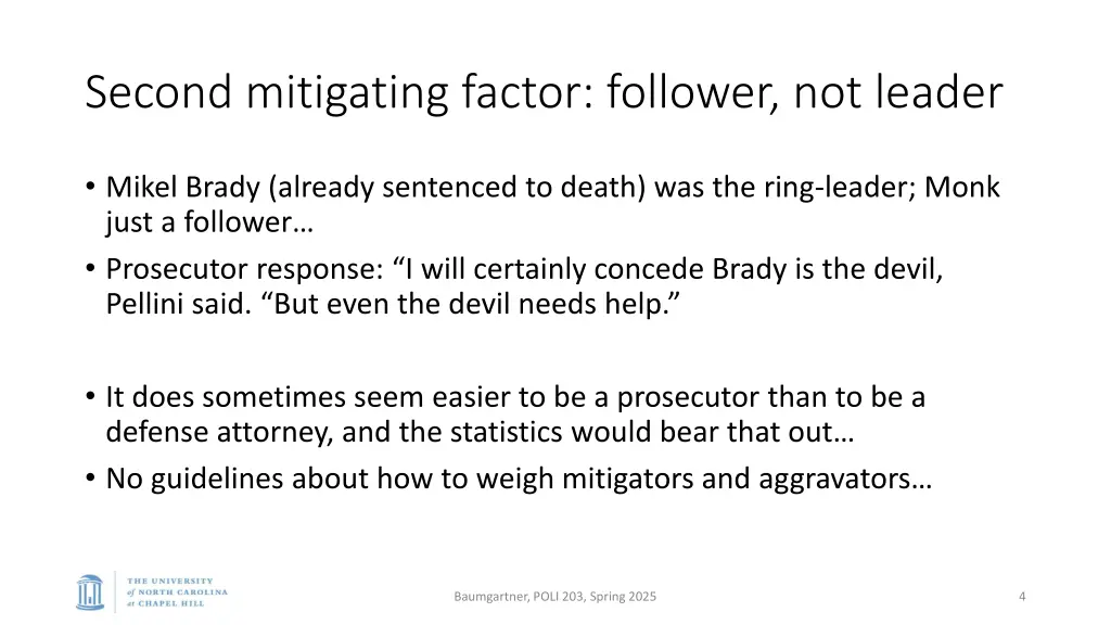 second mitigating factor follower not leader