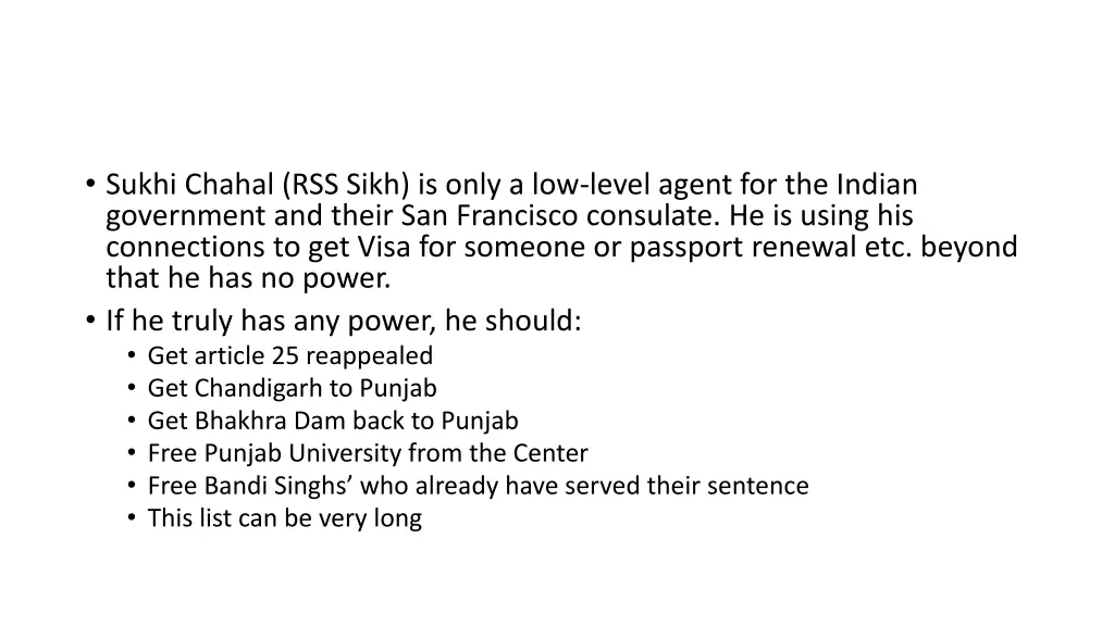 sukhi chahal rss sikh is only a low level agent