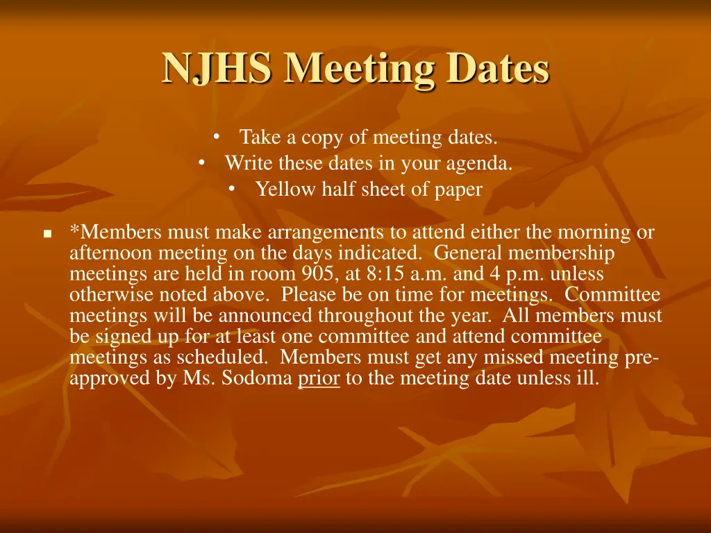 njhs meeting dates