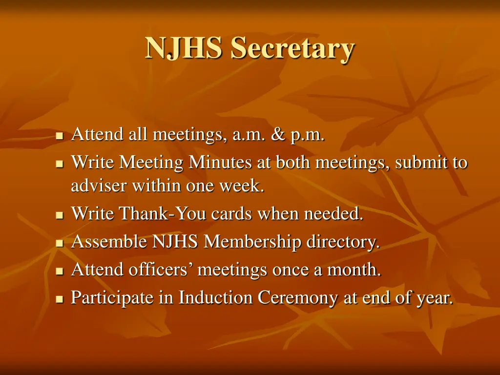 njhs secretary