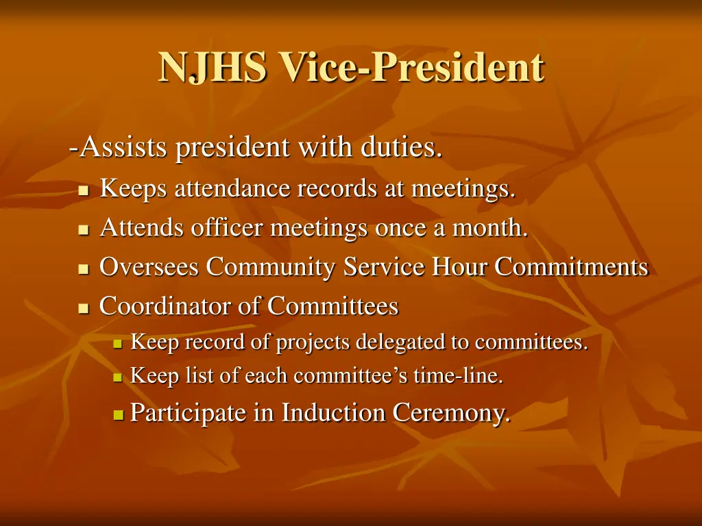 njhs vice president