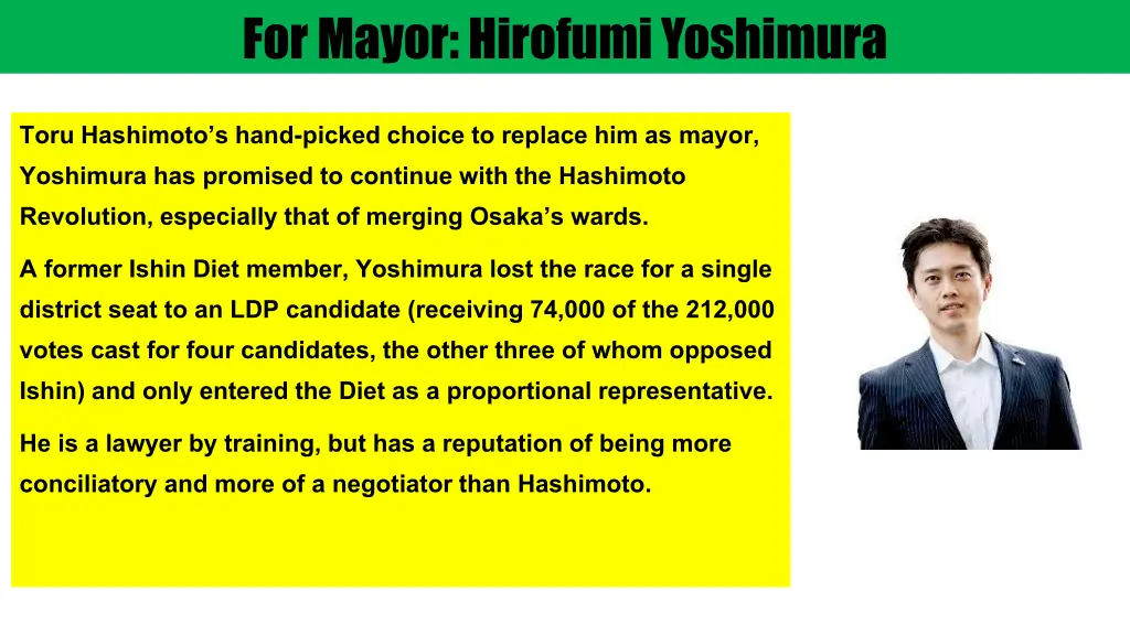 for mayor hirofumi yoshimura