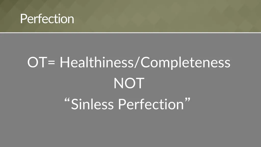 perfection