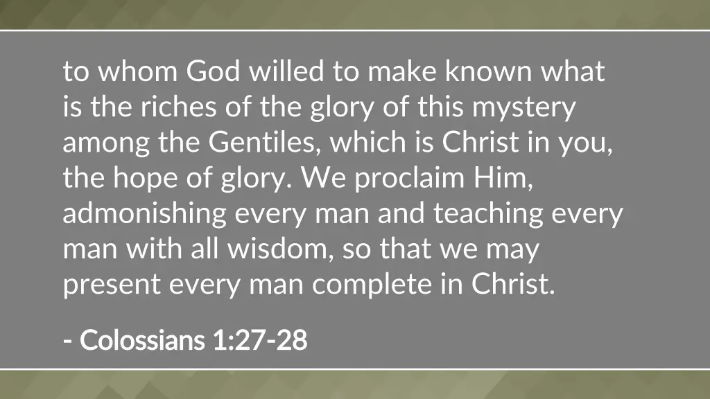 to whom god willed to make known what