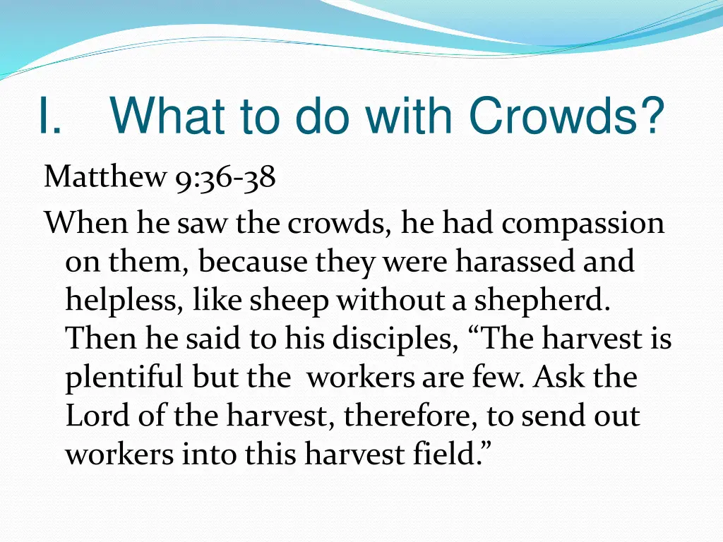 i what to do with crowds