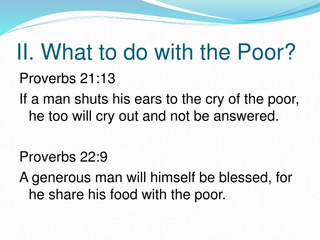ii what to do with the poor proverbs 2