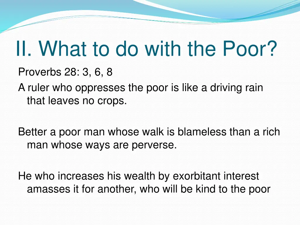 ii what to do with the poor proverbs 4