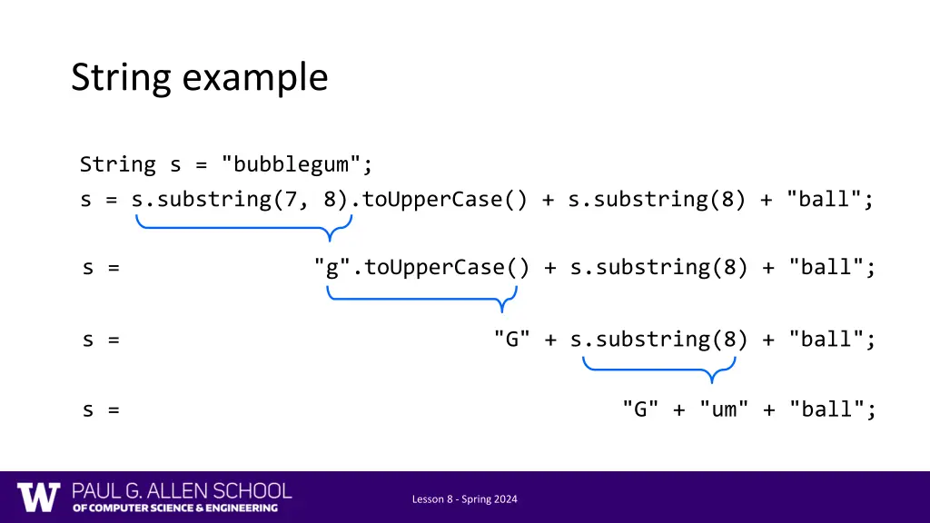string example