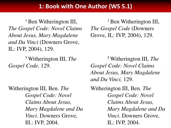 1 book with one author ws 5 1