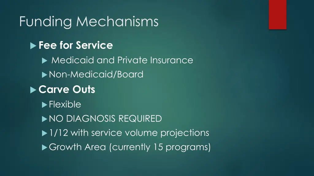 funding mechanisms