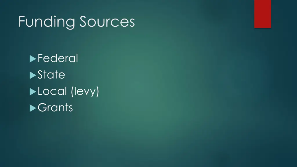 funding sources