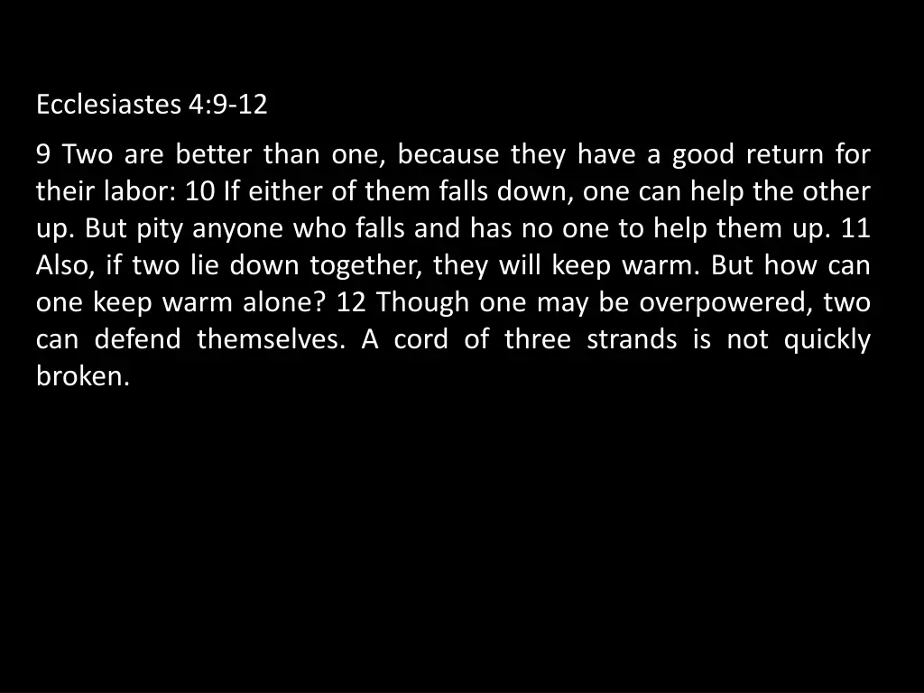 ecclesiastes 4 9 12