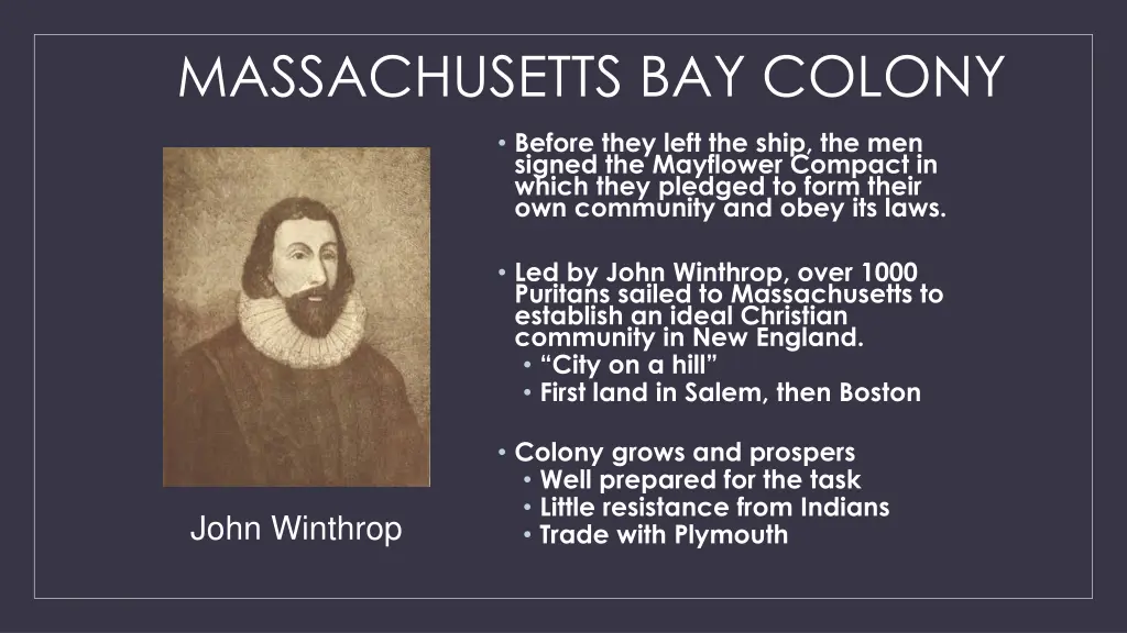 massachusetts bay colony