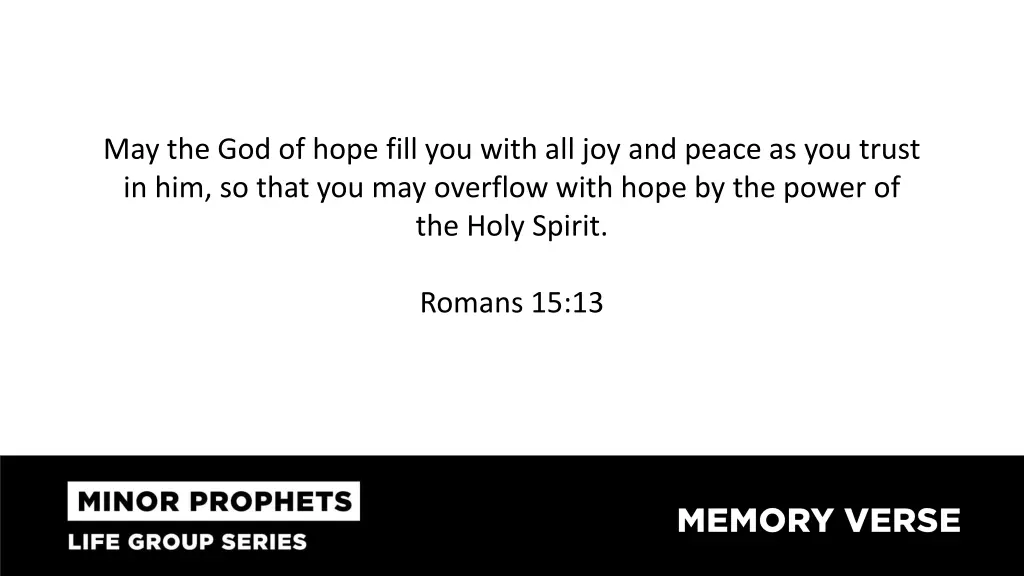 may the god of hope fill you with