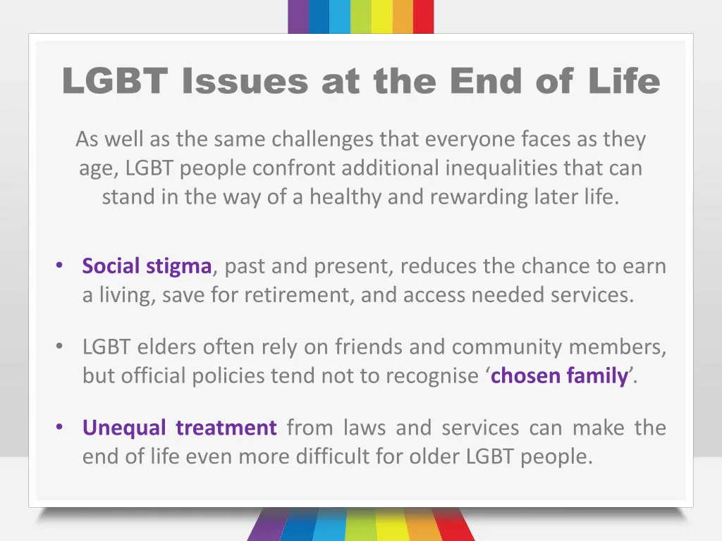 lgbt issues at the end of life