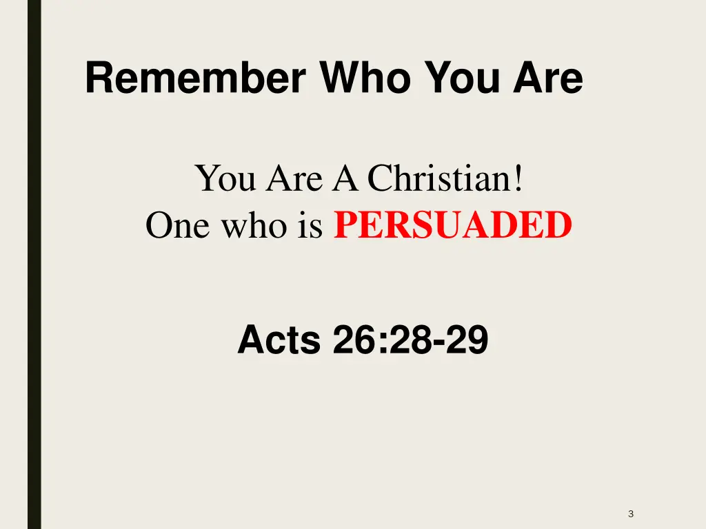 remember who you are 1