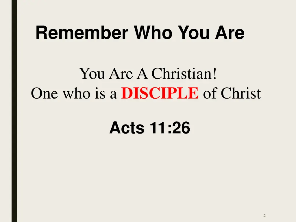 remember who you are