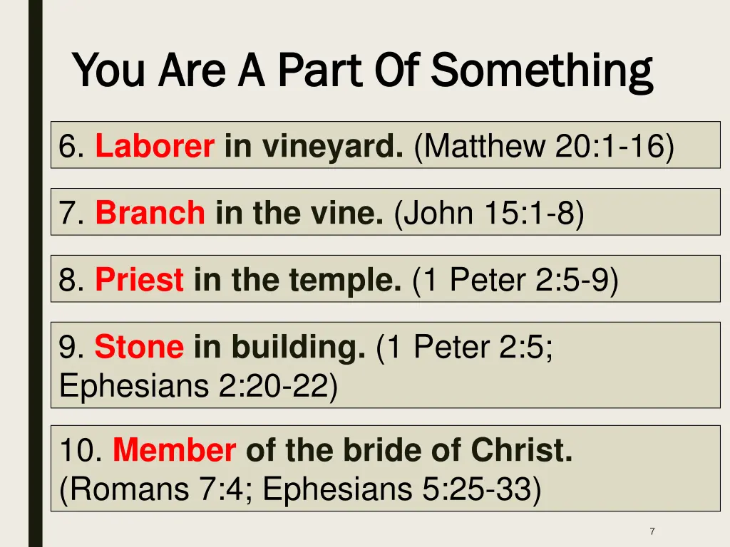 you are a part of something you are a part 1