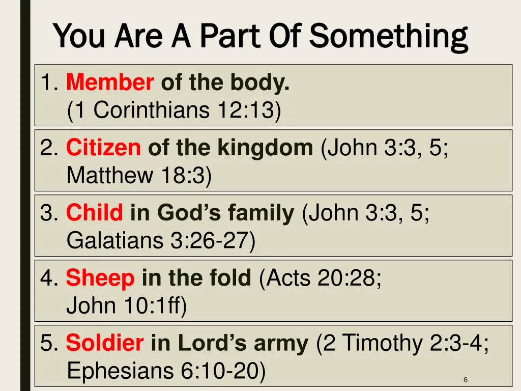 you are a part of something you are a part