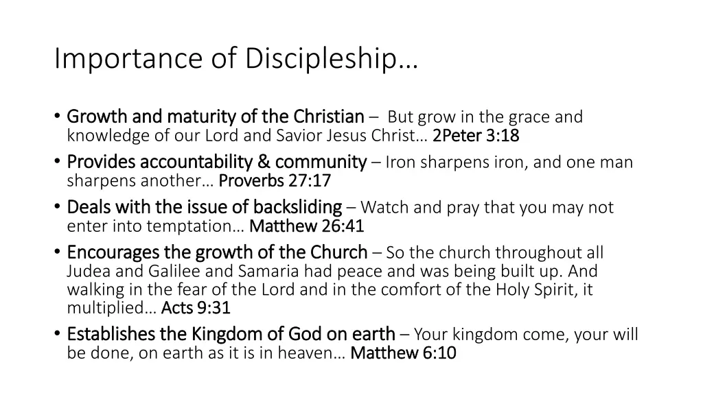 importance of discipleship