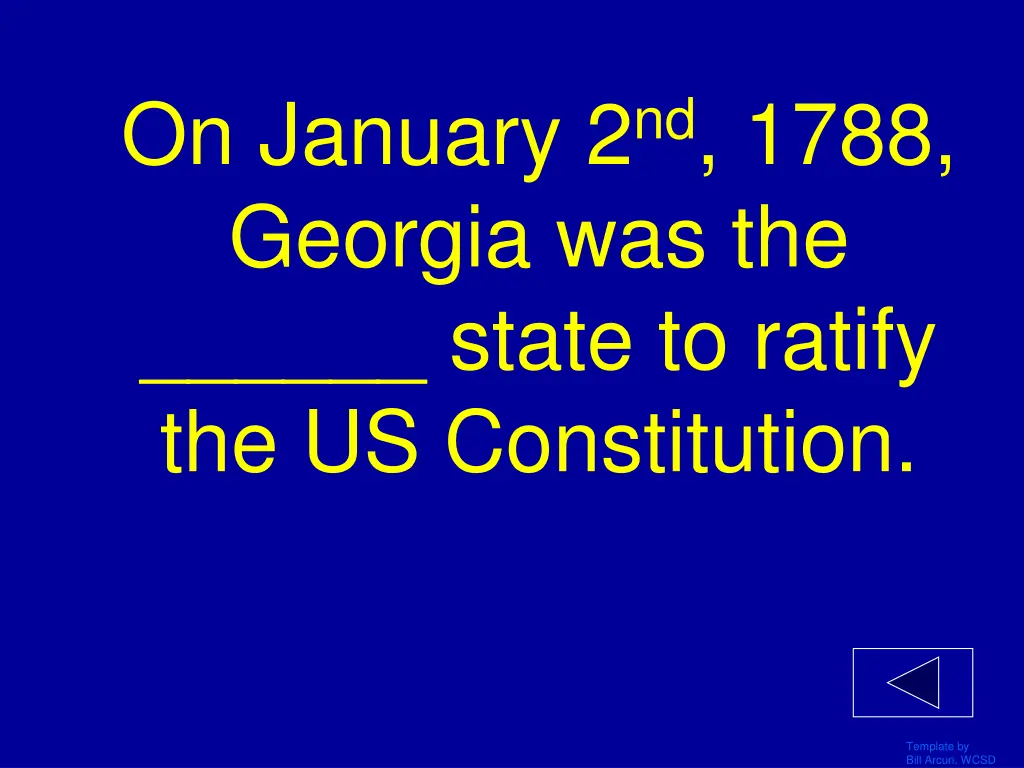 on january 2 nd 1788 georgia was the state