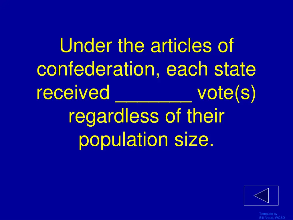 under the articles of confederation each state