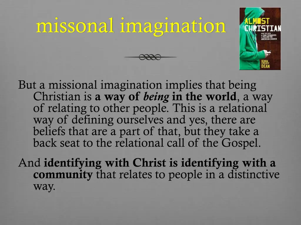 missonal imagination