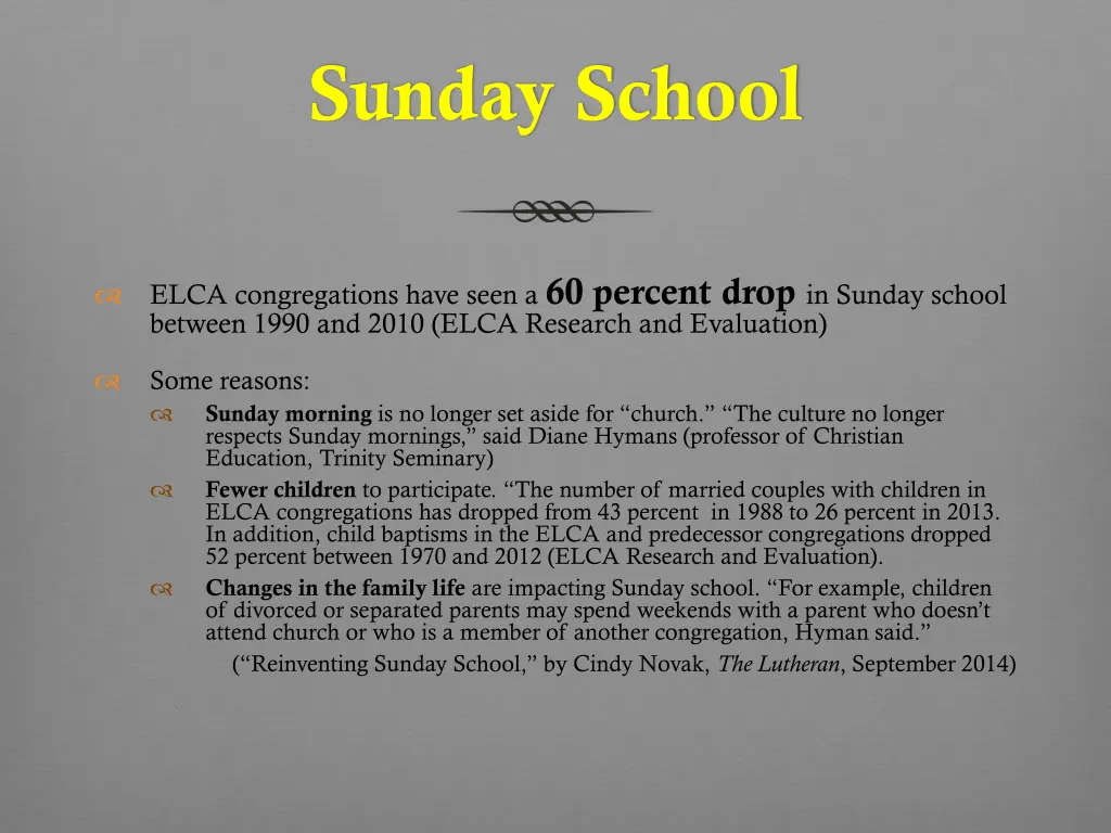 sunday school