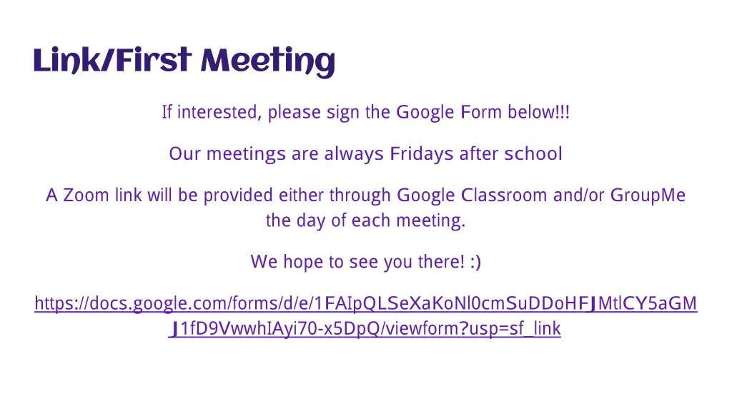 link first meeting link first meeting