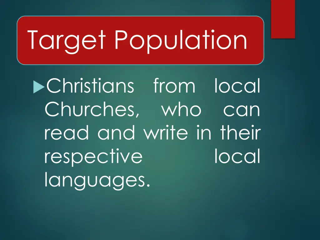 target population