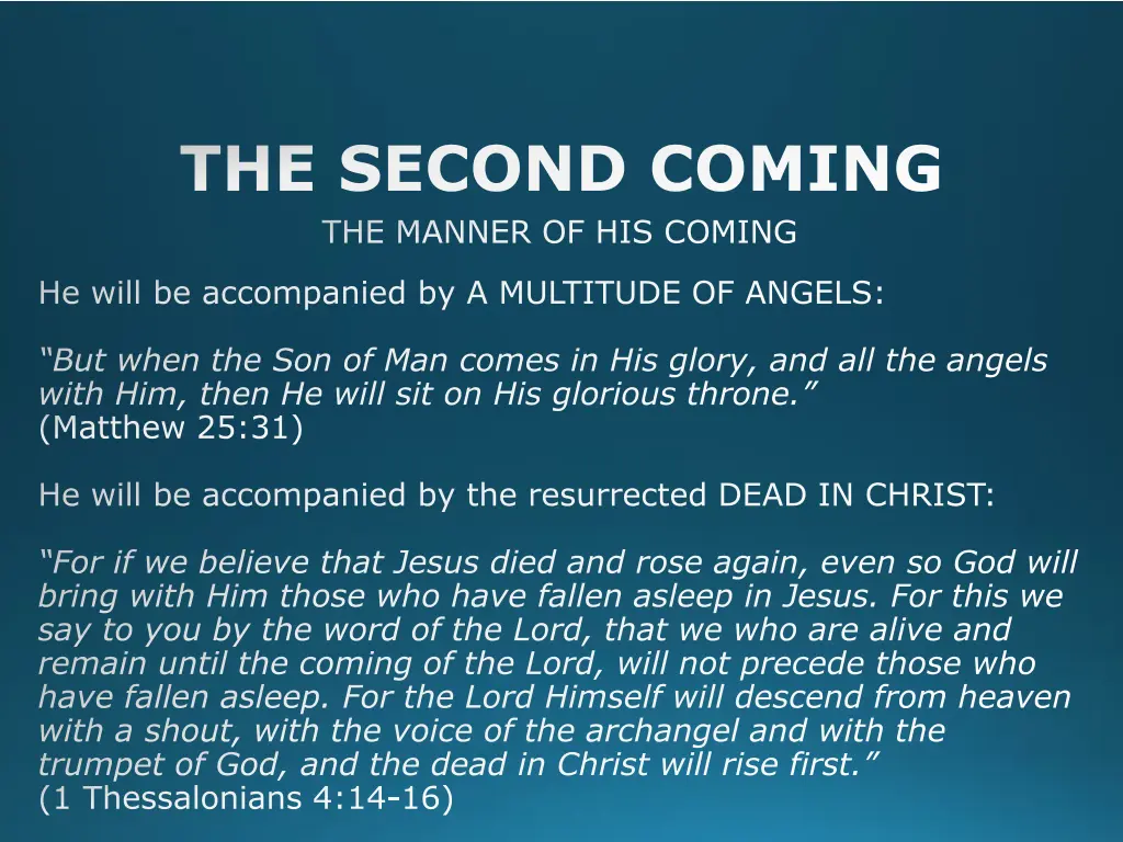 the second coming 10