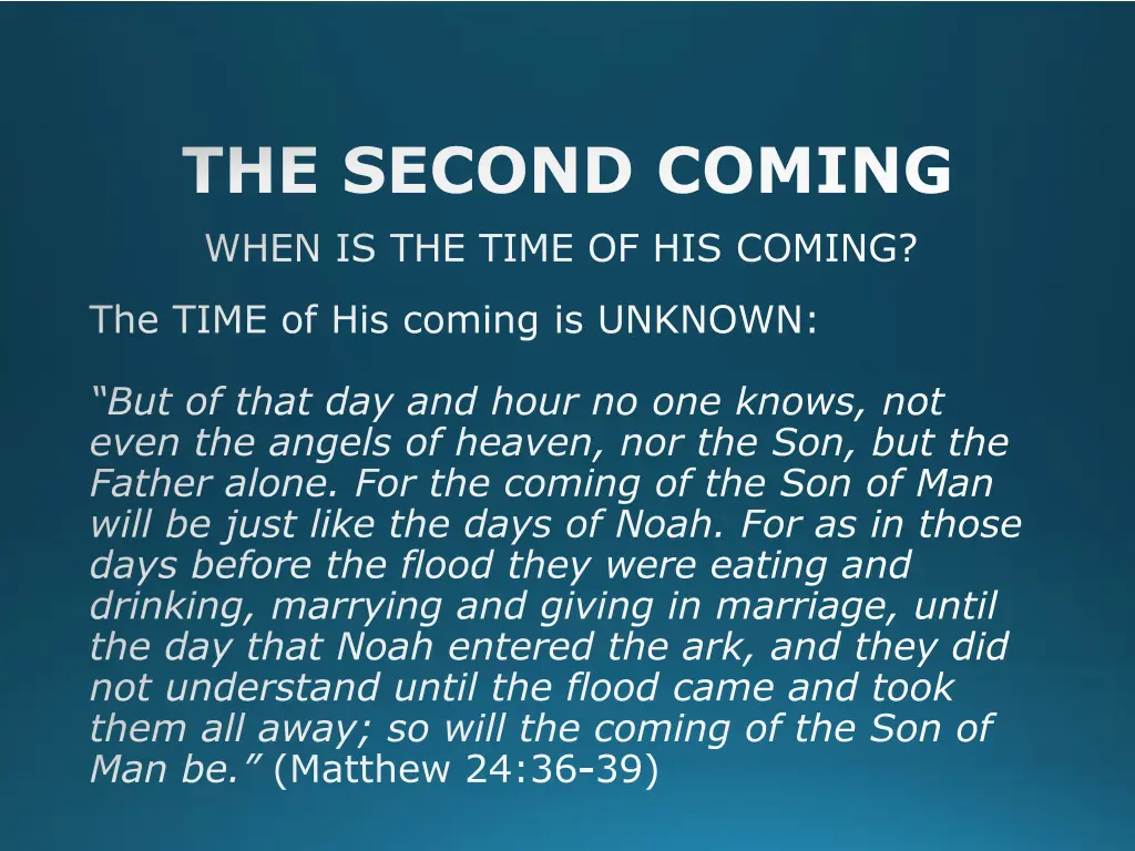 the second coming 11