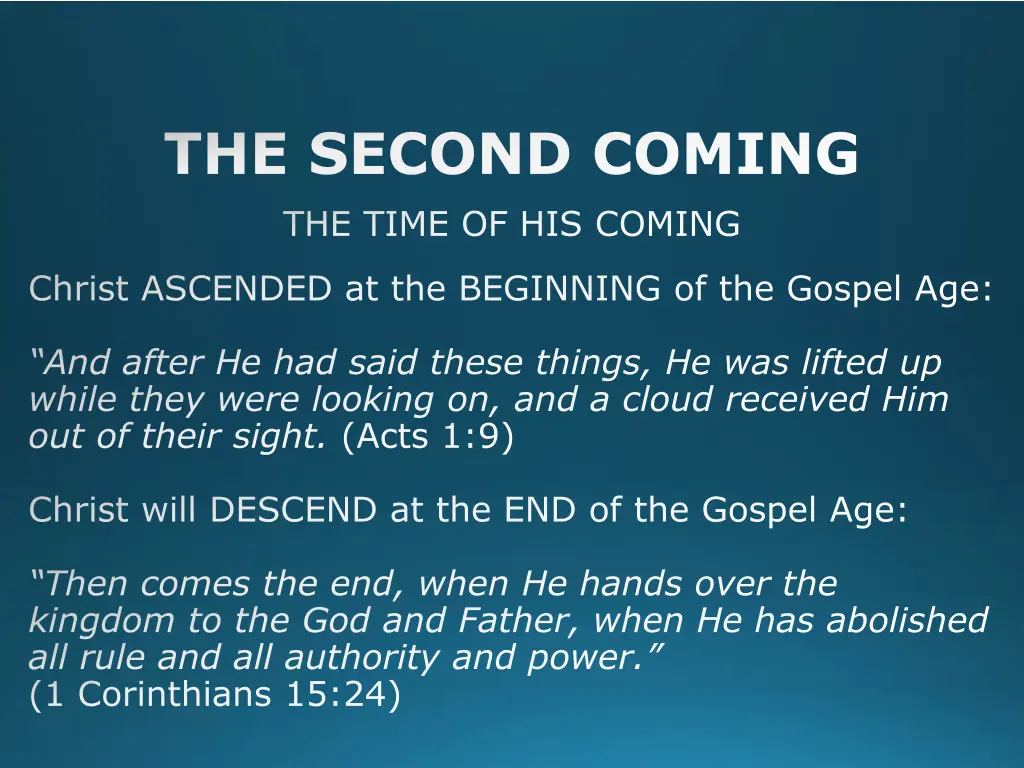 the second coming 14