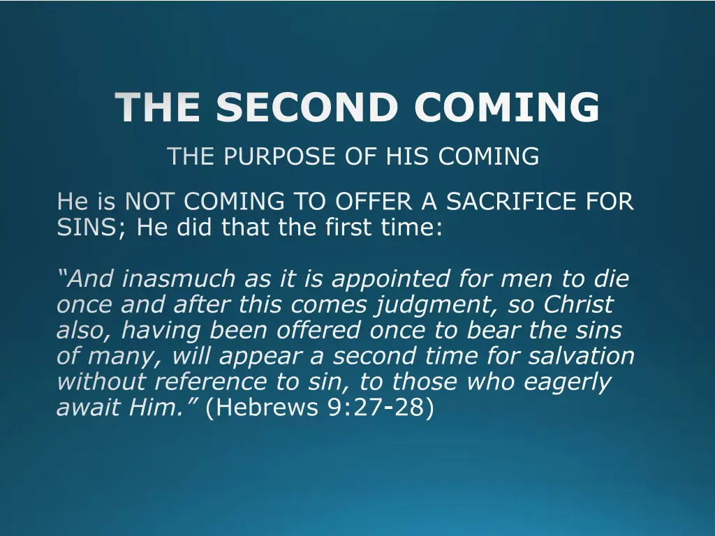 the second coming 15