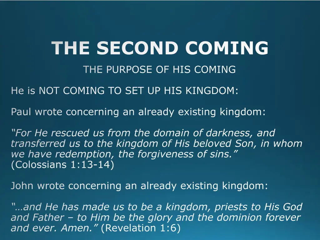 the second coming 17