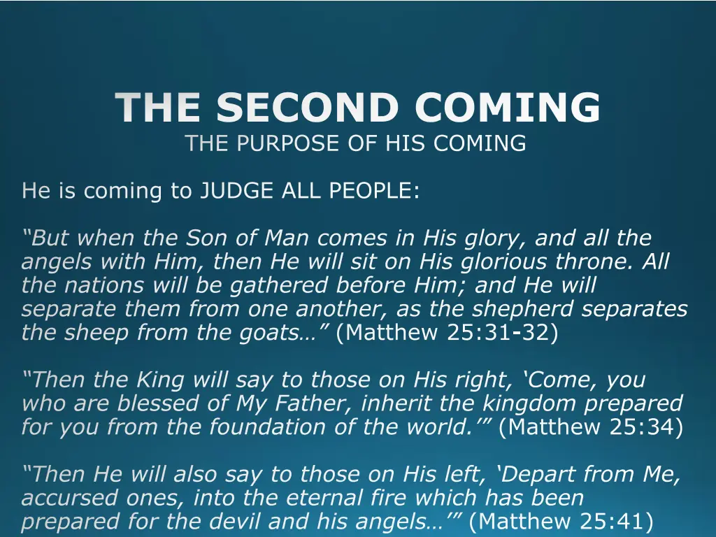 the second coming 19