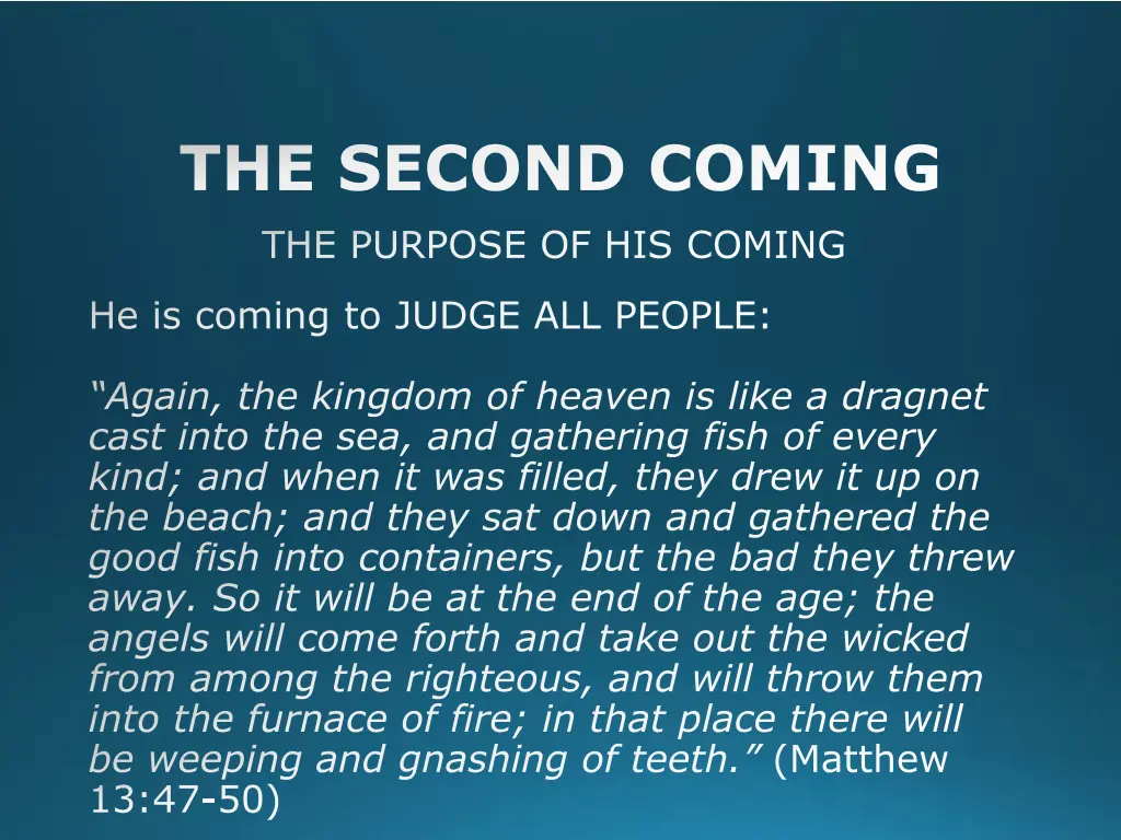 the second coming 20