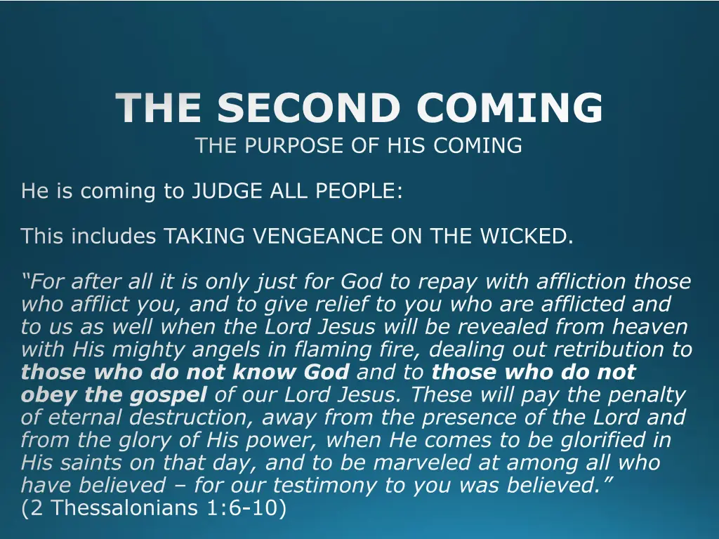 the second coming 22