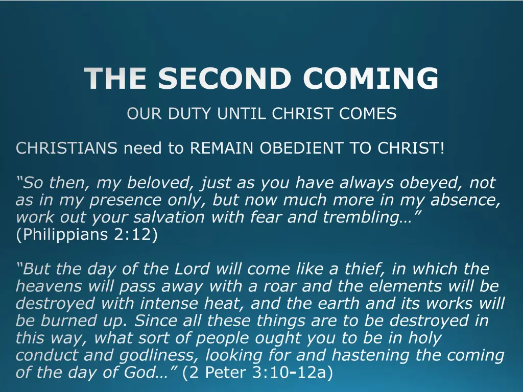 the second coming 25