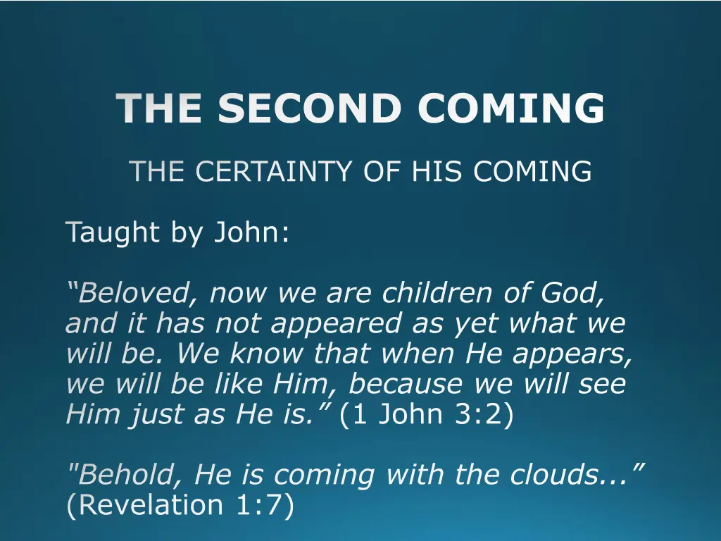 the second coming 4