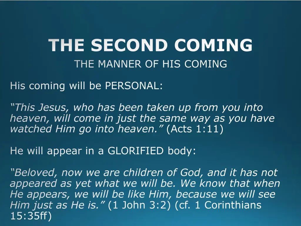 the second coming 7